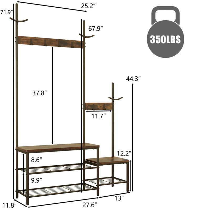 71.9" 25.2" 67.9" 350LBS 44.3" 37.8" 11.7" 8.6" 12.2" 9.9" 11.8" 27.6" 13"