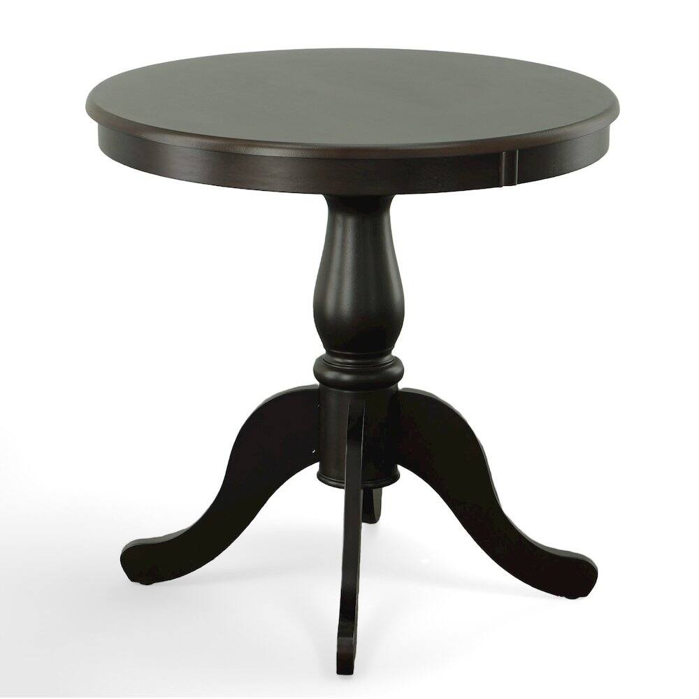Alt View 4. Carolina Chair & Table - Fairview 36" Pedestal Dining Table with 2 Vera Dining Chairs - Espresso.