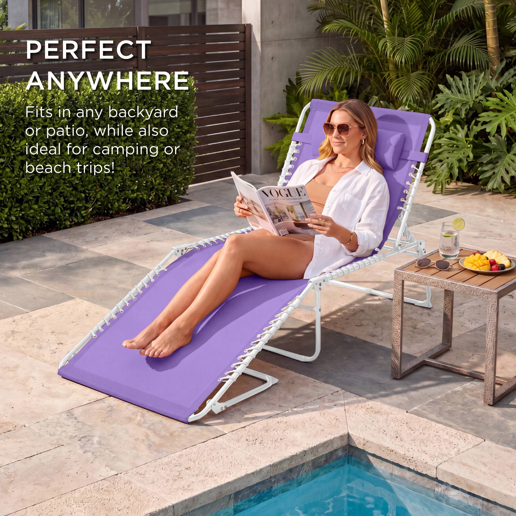 PERFECT ANYWHERE  
Fits in any backyard or patio, while also ideal for camping or beach trips!