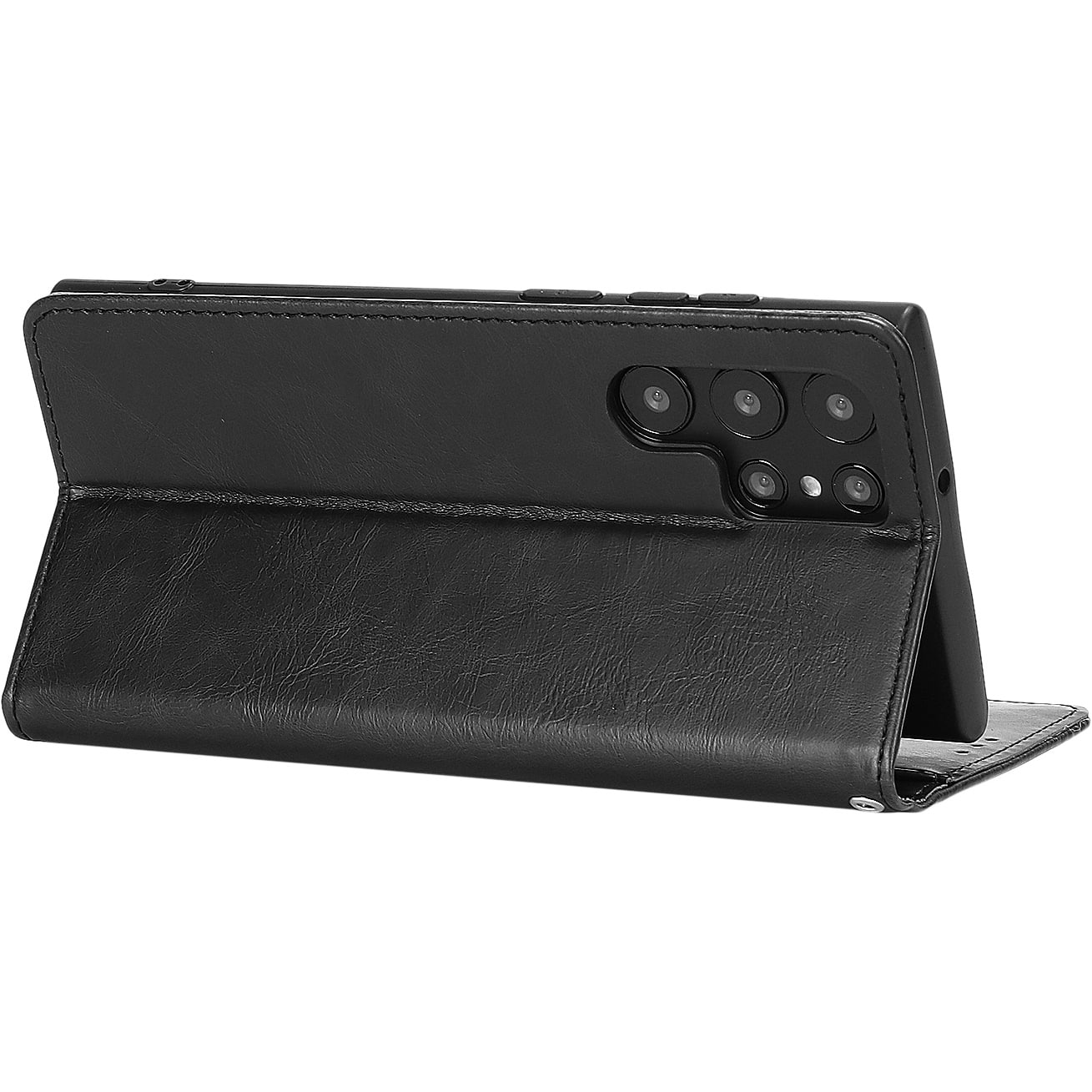 Alt View 12. SaharaCase - Folio Wallet Case for Samsung Galaxy S23 Ultra - Black.