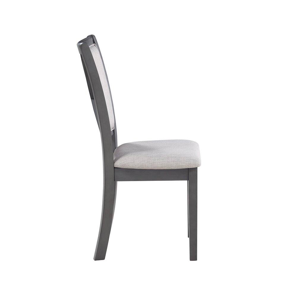 Alt View 2. New Classic Furniture - Amy Dining Chair (2/Ctn)-Gray - Grey.