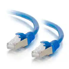 Front. C2G - 757120006817 10-feet CAT6a Ethernet Network Patch Cable - Snagless - Shielded (STP) - 1x RJ-45 Male - 1x RJ-45 Male - 10 - Blue.