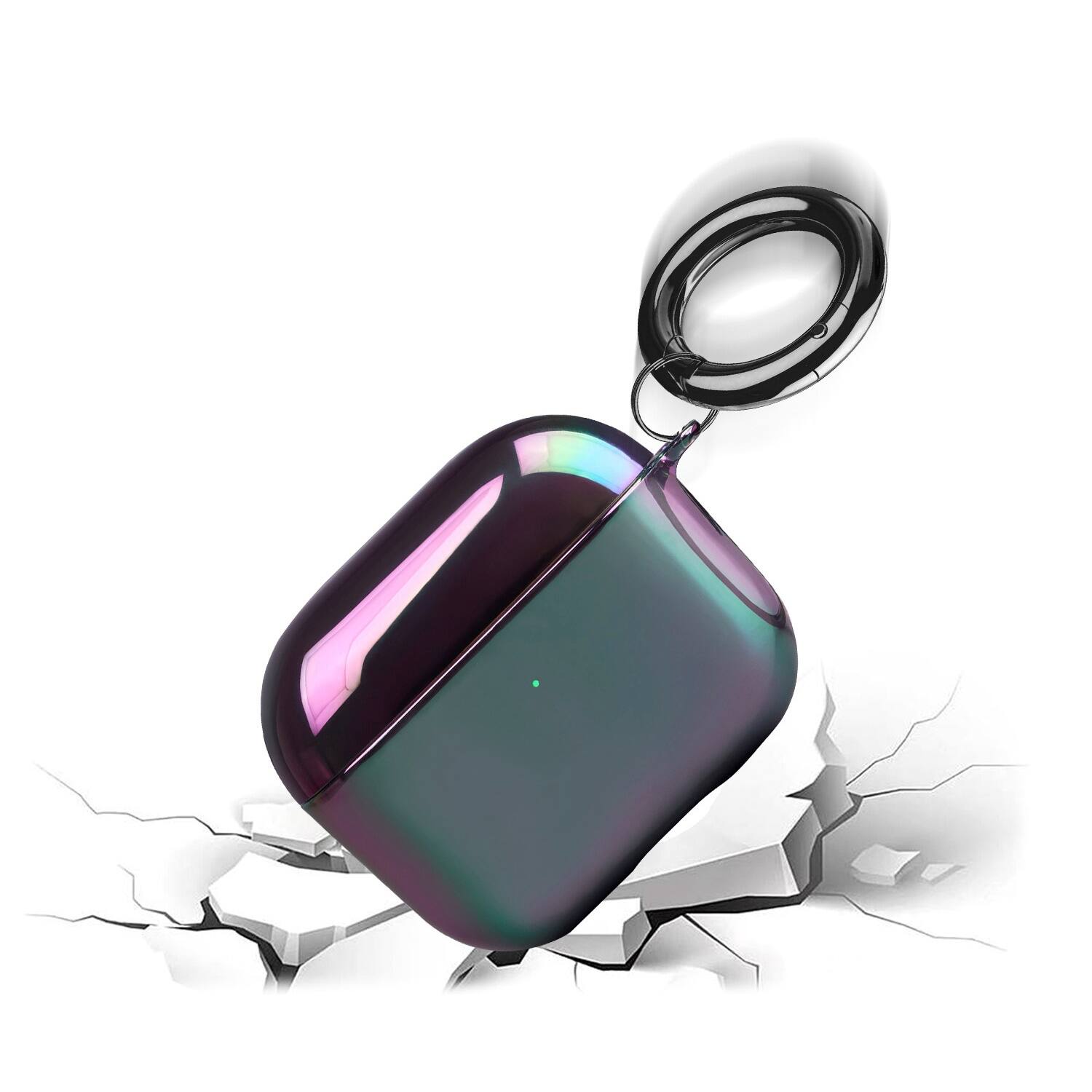 Alt View 14. SaharaCase - Hybrid Flex Case for Apple AirPods 3 (3rd Generation) - Aurora Blue.