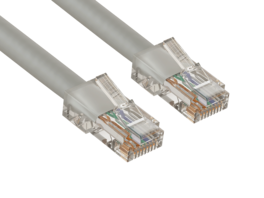 Cable Leader - Cat 6 Ethernet Cable, Non-Booted 24 AWG RJ45 Patch, Gigabit for Patch Panel, Switch, Server Rack, Router - Gray