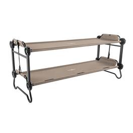 Disc-O-Bed - Large Outdoor Convertible 2 Person Portable Camping Bunk Cots - Tan