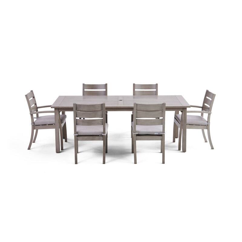 Alt View 1. Yardbird® - Eden 7 Piece Rectangular Dining Set - Mist.