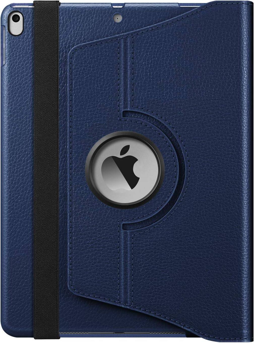 Alt View 5. Fintie - Rotating Case for iPad Air 3rd Generation 2019 / iPad Pro 10.5" 2017 360° Swivel Stand Shockproof Protective Cover - Navy.