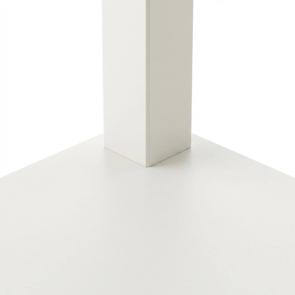 Left. FurniFact - Engineered Wood nightstand with compact design and versatile surface - White/White.