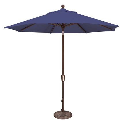Front. Mondawe - 9' Octagon Patio Umbrella Push Button Tilt Bronze Frame - Blue Sky.