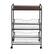 Left. Honey-Can-Do - 3-Tier Rolling Cart with Wood Shelf and Pull-Out Baskets - Black/Brown.