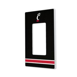 Keyscaper - Cincinnati Bearcats Stripe Design Single Rocker Light Switch Plate - Multicolor
