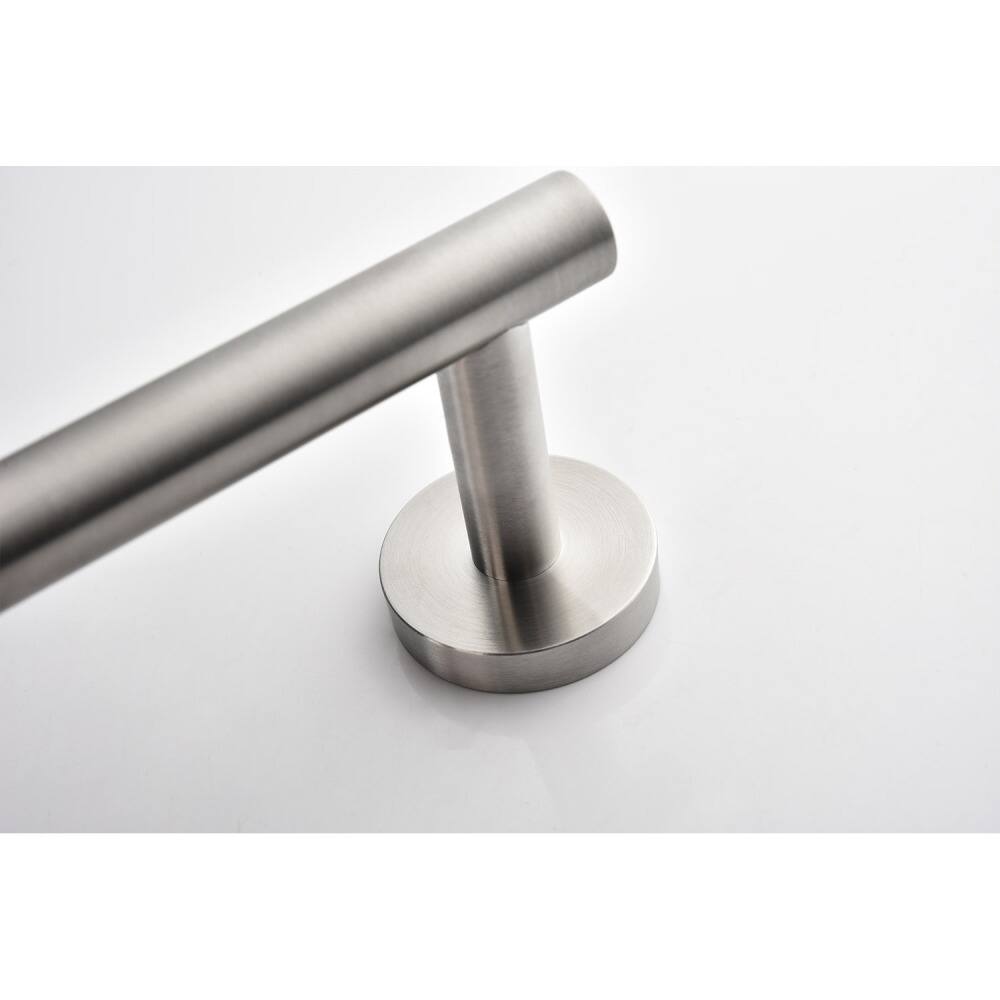 Alt View 5. JUJABU - 4 - Piece Bathroom Hardware Set Towel Bar Brushed Nickel - Brushed Nickel.