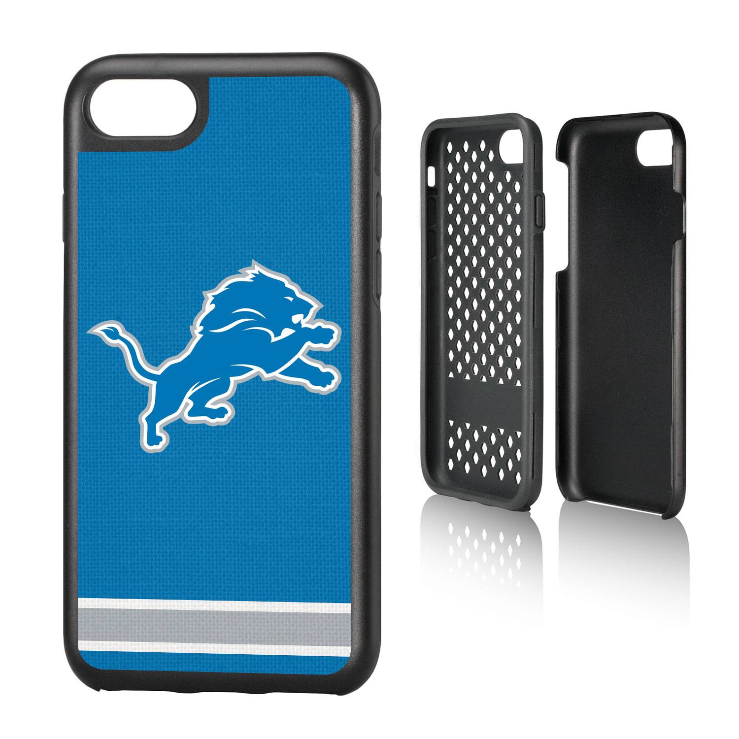 Alt View 3. Keyscaper - Detroit Lions iPhone Rugged Stripe Design Case - 14 Pro Max - Multicolor.