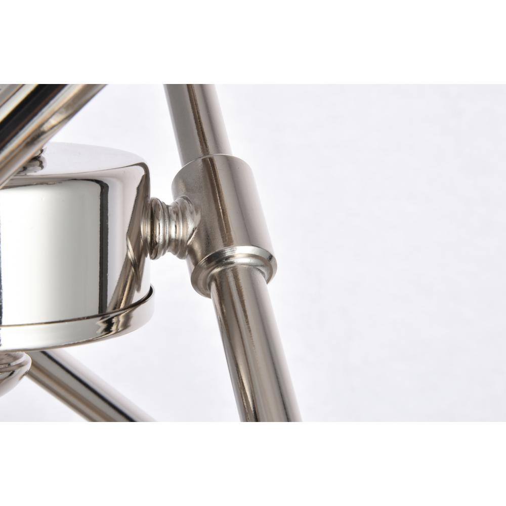 Left. Living District - Axel 6 Lights polished Nickel Flush Mount - Polished Nickel.