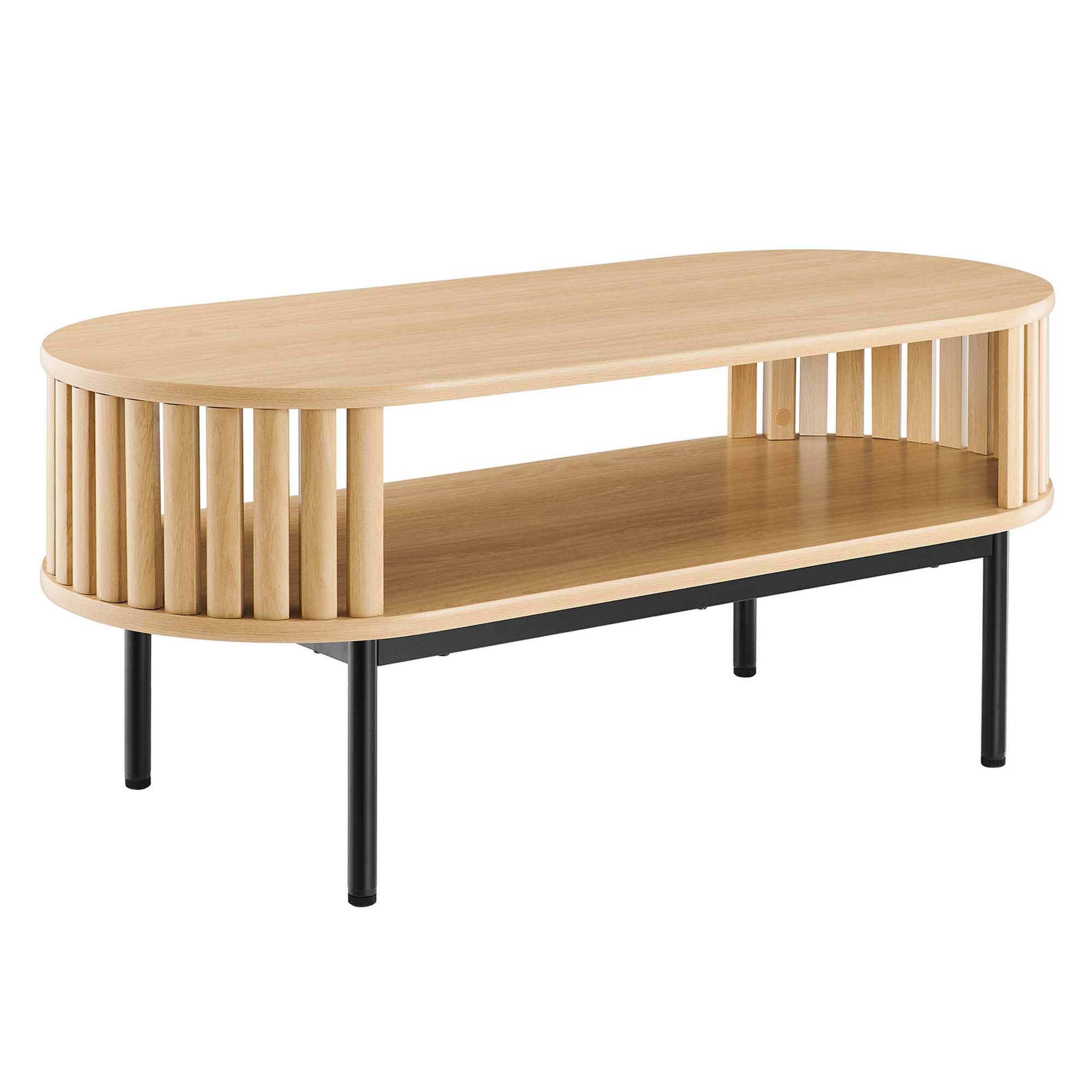 Angle. Modway - Fortitude Wood Coffee Table by Modway - Oak.