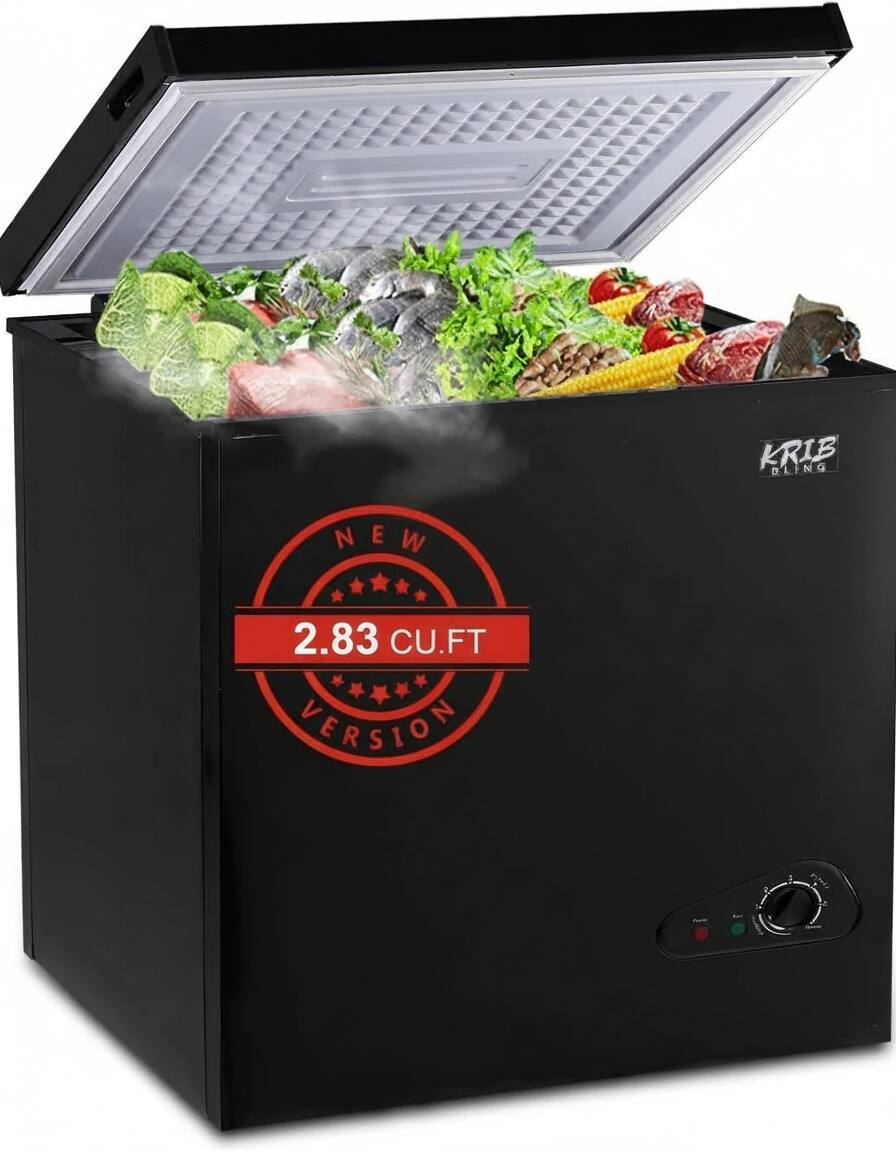CheryLife 2.83 Cu.Ft Mini Chest Freezer 7 Gears Temperature Control ...