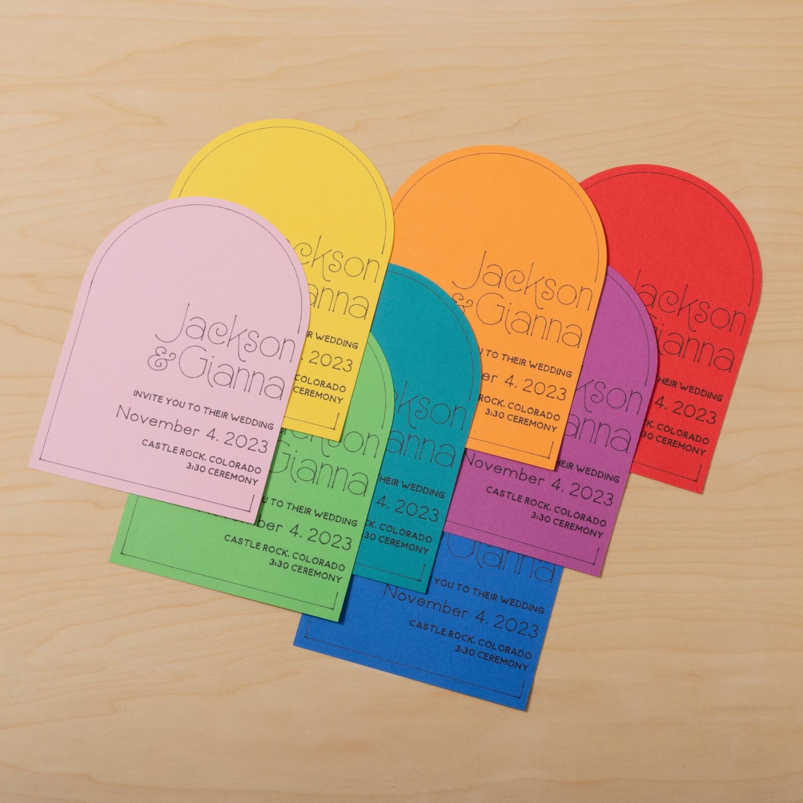 Jackson & Gianna 2023 WEDDING INVITE TO THEIR WEDDING IN COLORADO 11.4.2023.