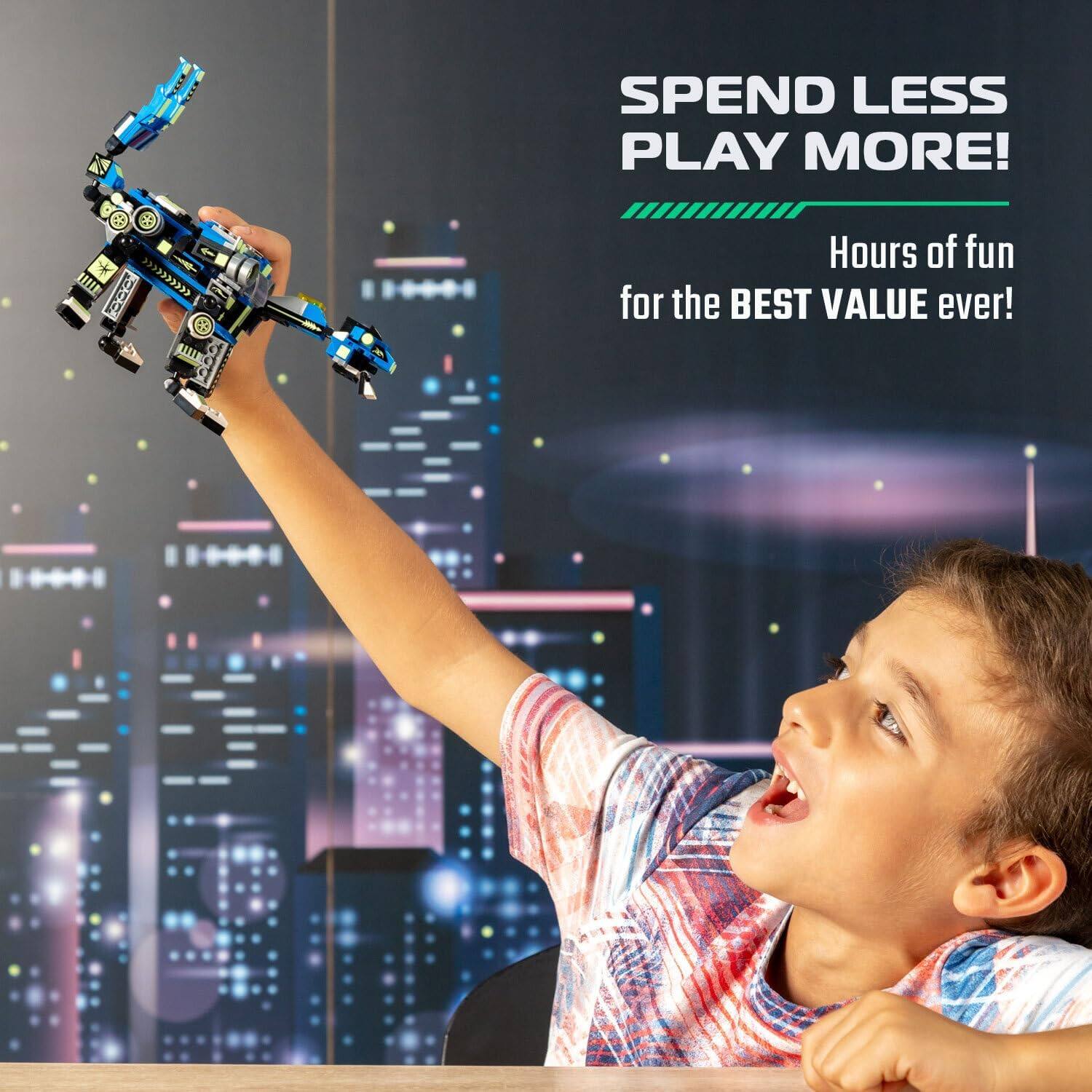 JitteryGit Robotryx Snabglider 3 in 1 Robot Building Set – 246 Piece ...