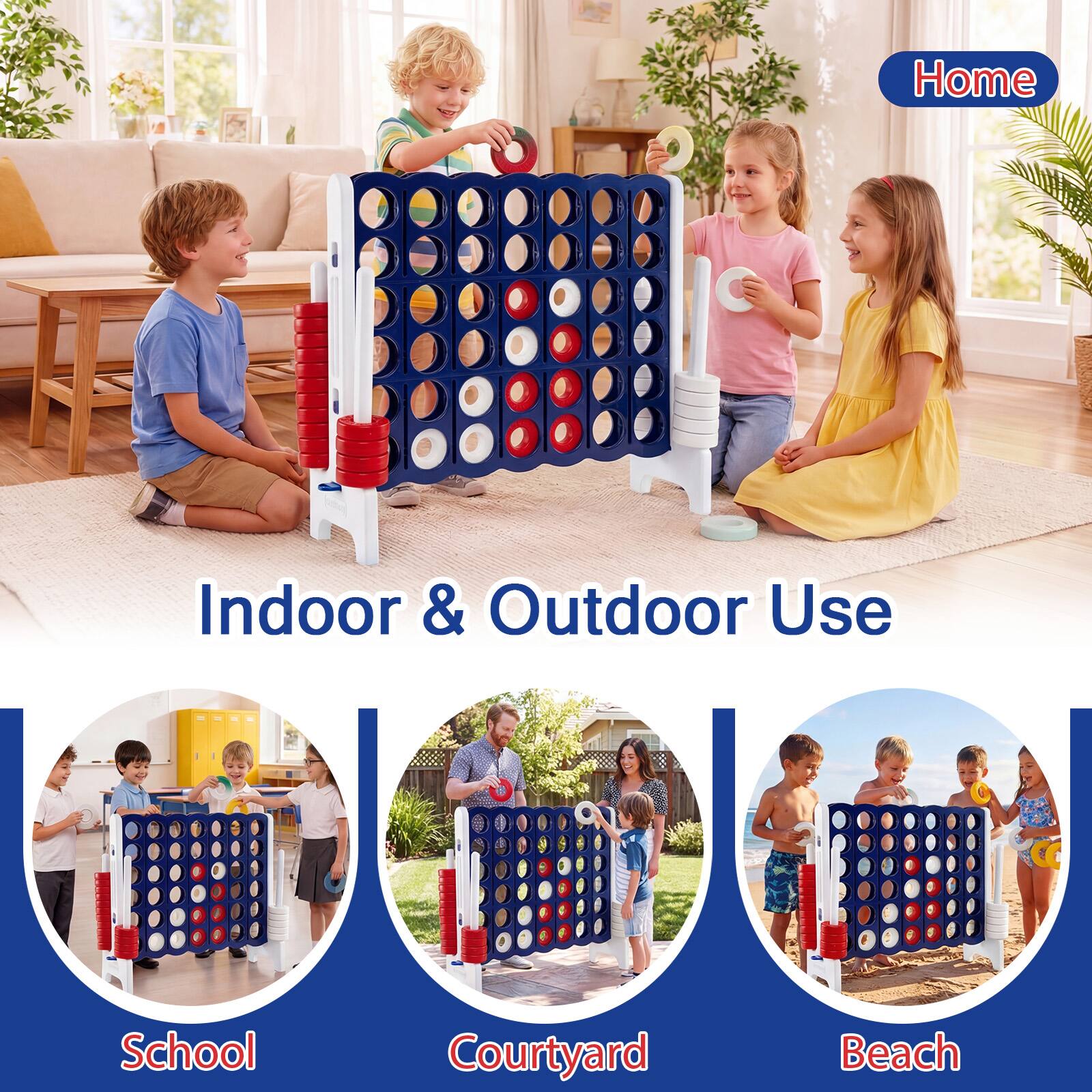 Home Indoor & Outdoor Use  
School  
Courtyard  
Beach