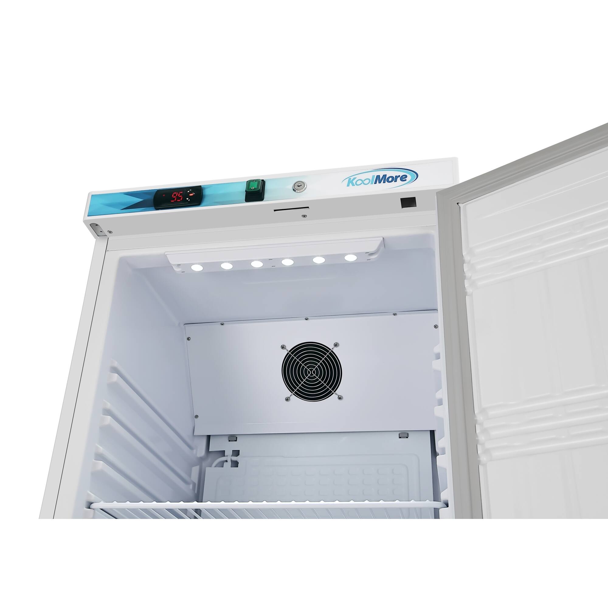 Alt View 5. Koolmore - 12 Cu. ft. Commercial Reach in Refrigerator in White - Manual Defrost - White.