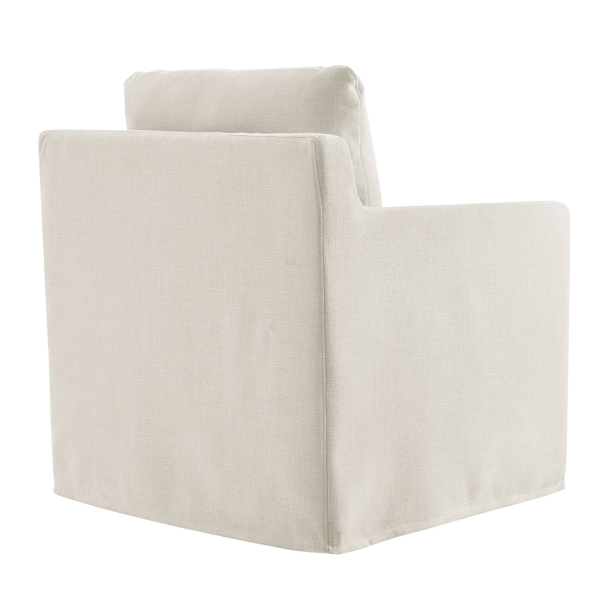 Alt View 1. Modway - Serene Fabric Slipcovered Swivel Armchair by Modway - Gray.
