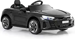 Costway - Kids Ride On Car 12V Battery Powered Licensed Audi RS E-tron GT Car Toy w/ Remote Control - Black