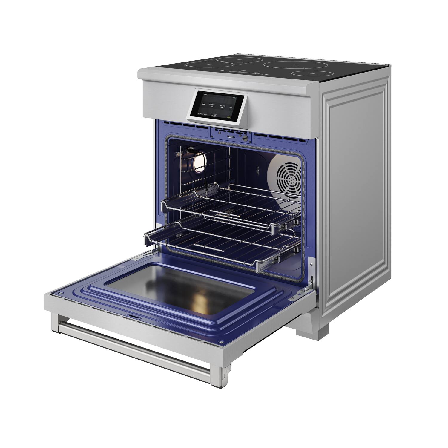Alt View 4. Thor Kitchen - 4.8 Cu Ft. Freestanding Induction Range with Air Fry - Stainless steel.