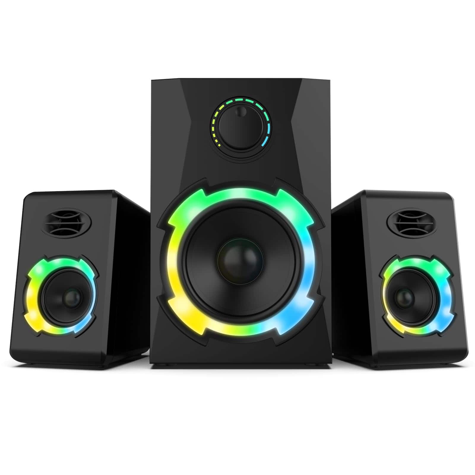 Pacoar Cade - usb Orow Computer Speakers 18w Pc With Subwoofer Gaming Bass Support Sd&usb Play 2.1 Multimedia System Rgb(s215) (usb - Default