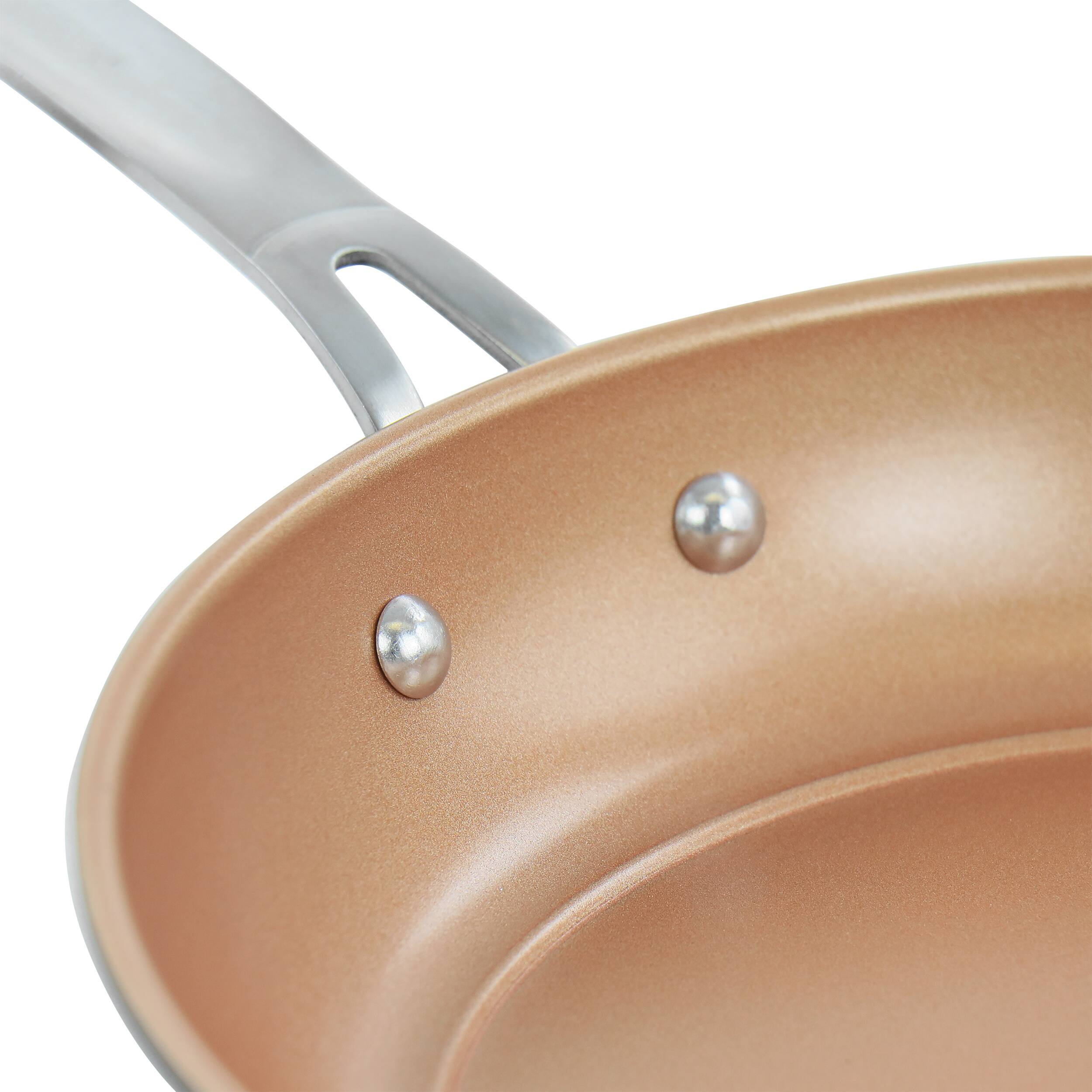 Alt View 4. Gibson - Gibson Home Chestnut 2 Piece Nonstick Carbon Steel Frying Pan Set in Copper - Copper.