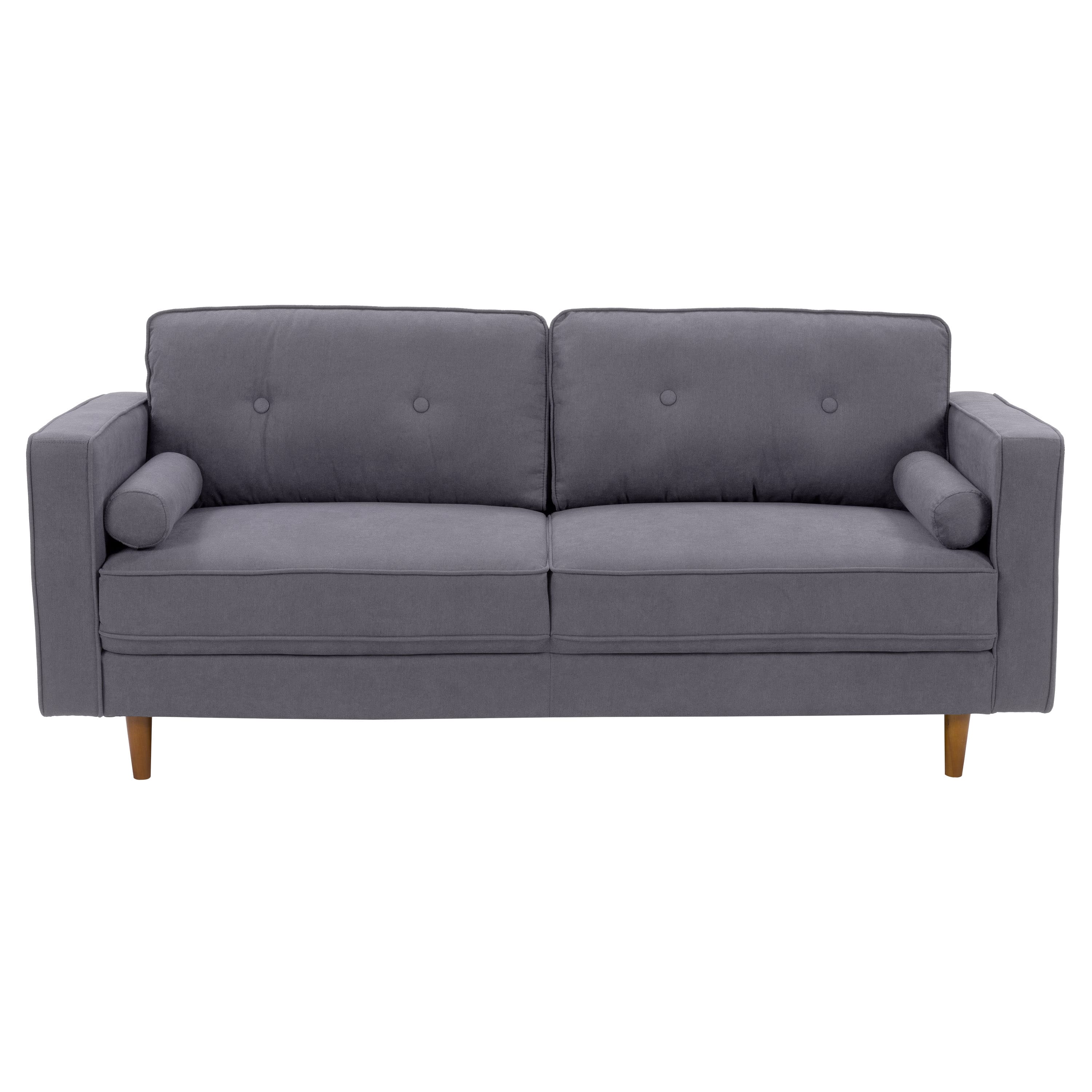 CorLiving - Mulberry 3-Seat Fabric Upholstered Modern Sofa - Gray - Front_Zoom