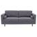 Front. CorLiving - Mulberry 3-Seat Fabric Upholstered Modern Sofa - Grey.