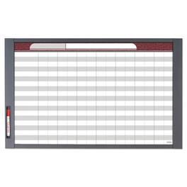 Quartet - REMOVE - InView Custom Whiteboard, 36" x 24", White/Clear Surface, Graphite Gray Fiberboard (MDF) Frame