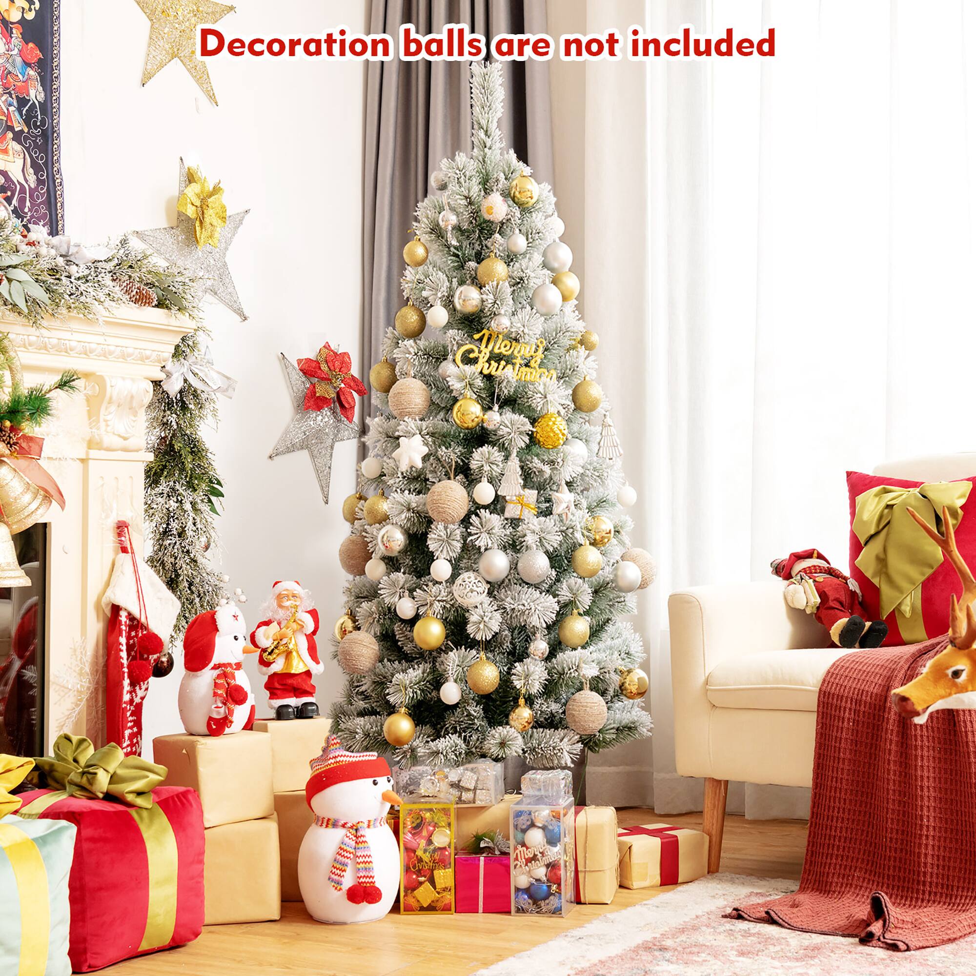 Decoration balls are not included Christmas tree.