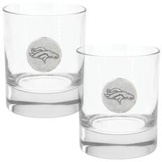 Front. Wendell August Forge - Two-Piece 11oz. Rocks Glass Set - Multicolor.
