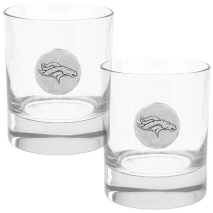 Front. Wendell August Forge - Two-Piece 11oz. Rocks Glass Set - Multicolor.