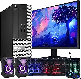 Front. Dell - Dell OptiPlex 3010 SFF Desktop PC Combo, Intel Core i5 3.2GHz, 16GB RAM, 2TB HDD, New 22'' Display, USB WiFi, WIN11PRO - Black.