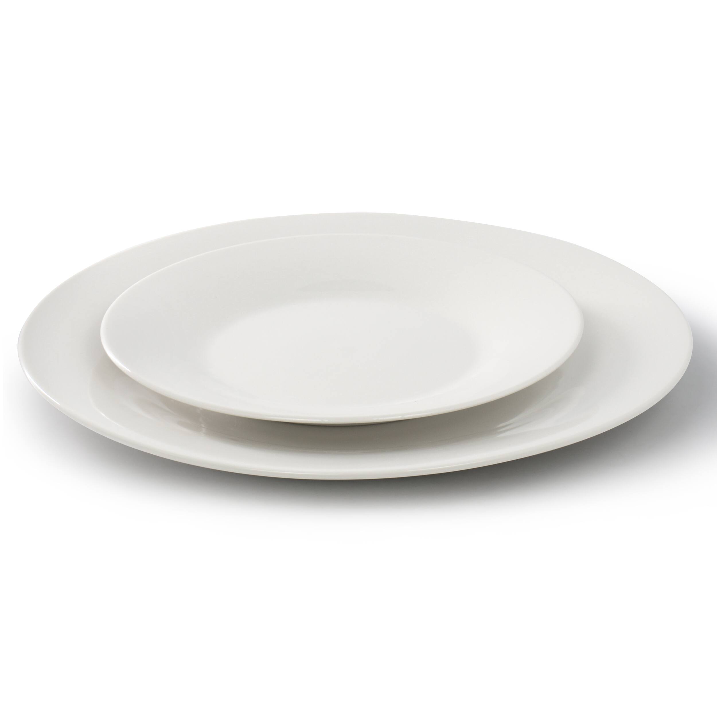 Alt View 2. Gibson - Gibson Home Everyday 12 Piece Round Fine Ceramic Dinnerware Set in White - White.