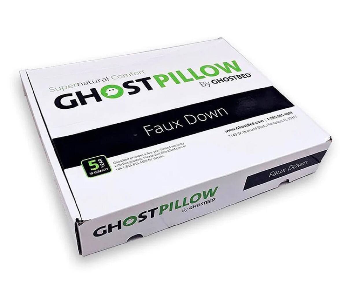 Alt View 27. Ghostbed - Faux Down Pillow - White.