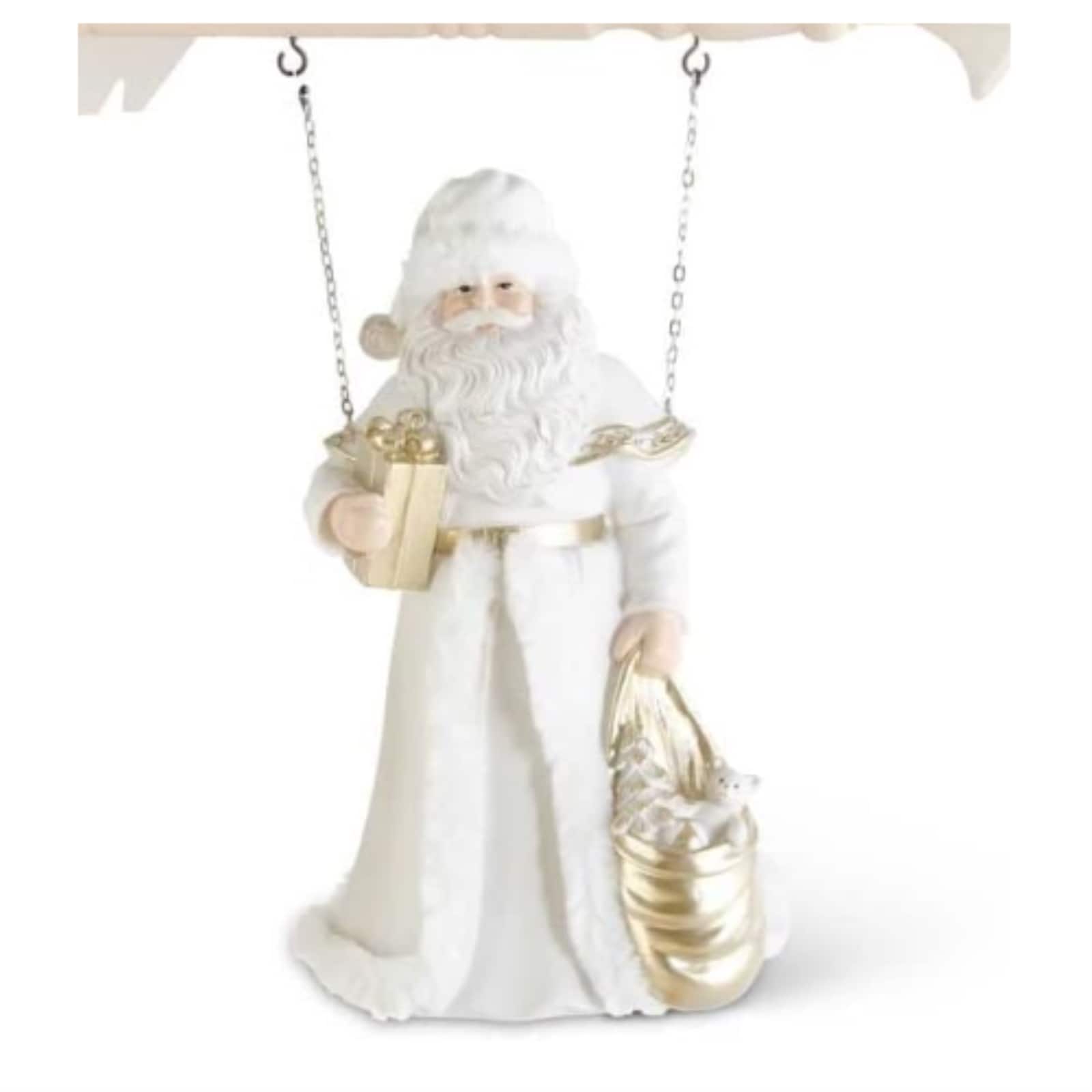 K&K Interiors - and Gold Resin Santa Holding Package Arrow Replacement Sign 12 inch - Arrow Sold Separately - White price history on PriceWatchPro