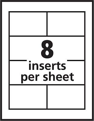 8 inserts per sheet