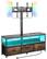Front. Glintex - TV Stand with Mount, 52" Console for Up to 75" TVs, LED Lighting, Power Outlet, Adjustable Height, Storage Drawers - Brown.