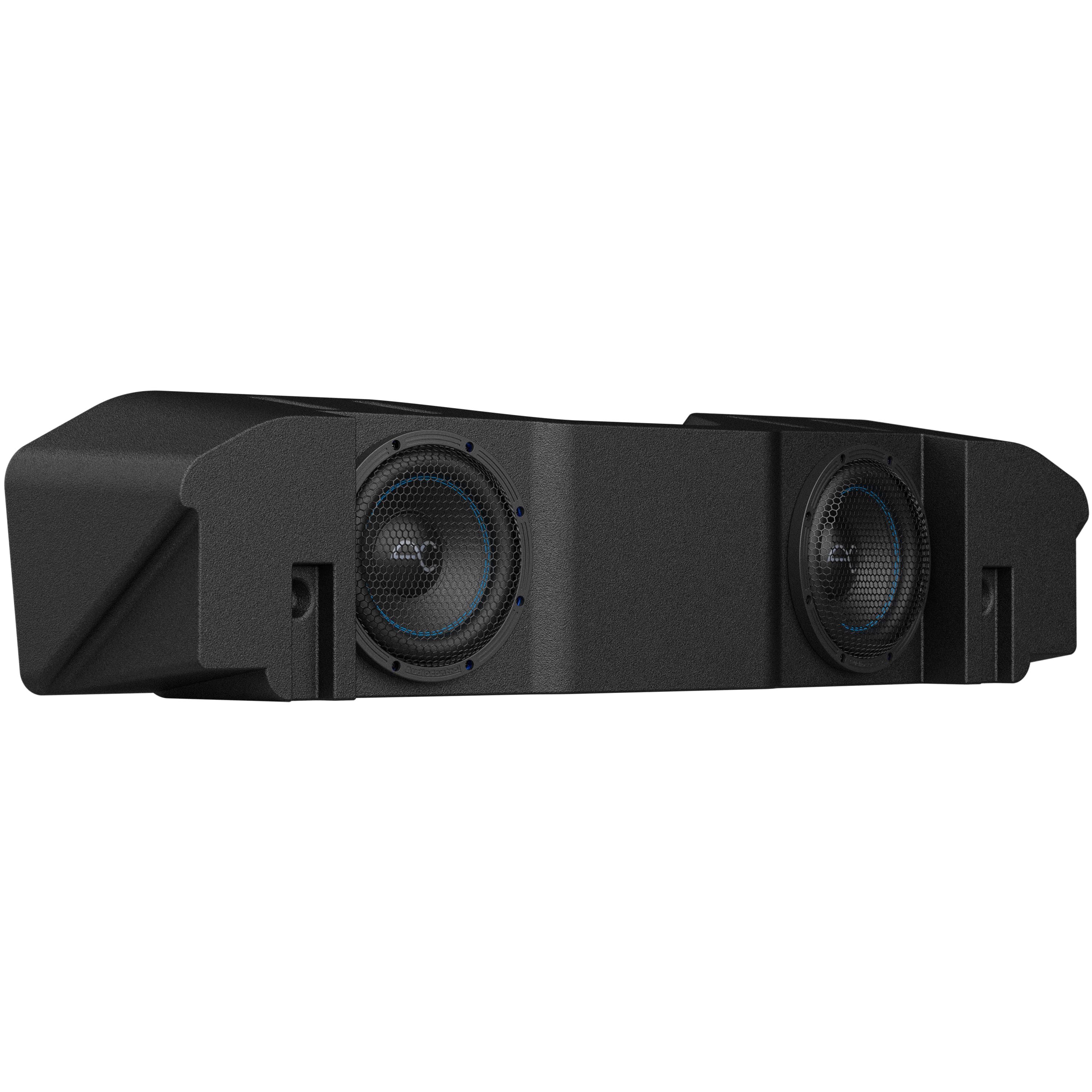 Alt View 11. AudioControl - Dual 8” Single-Voice-Coil 2-Ohm Underseat Loaded Vented Subwoofer Enclosure - Black.