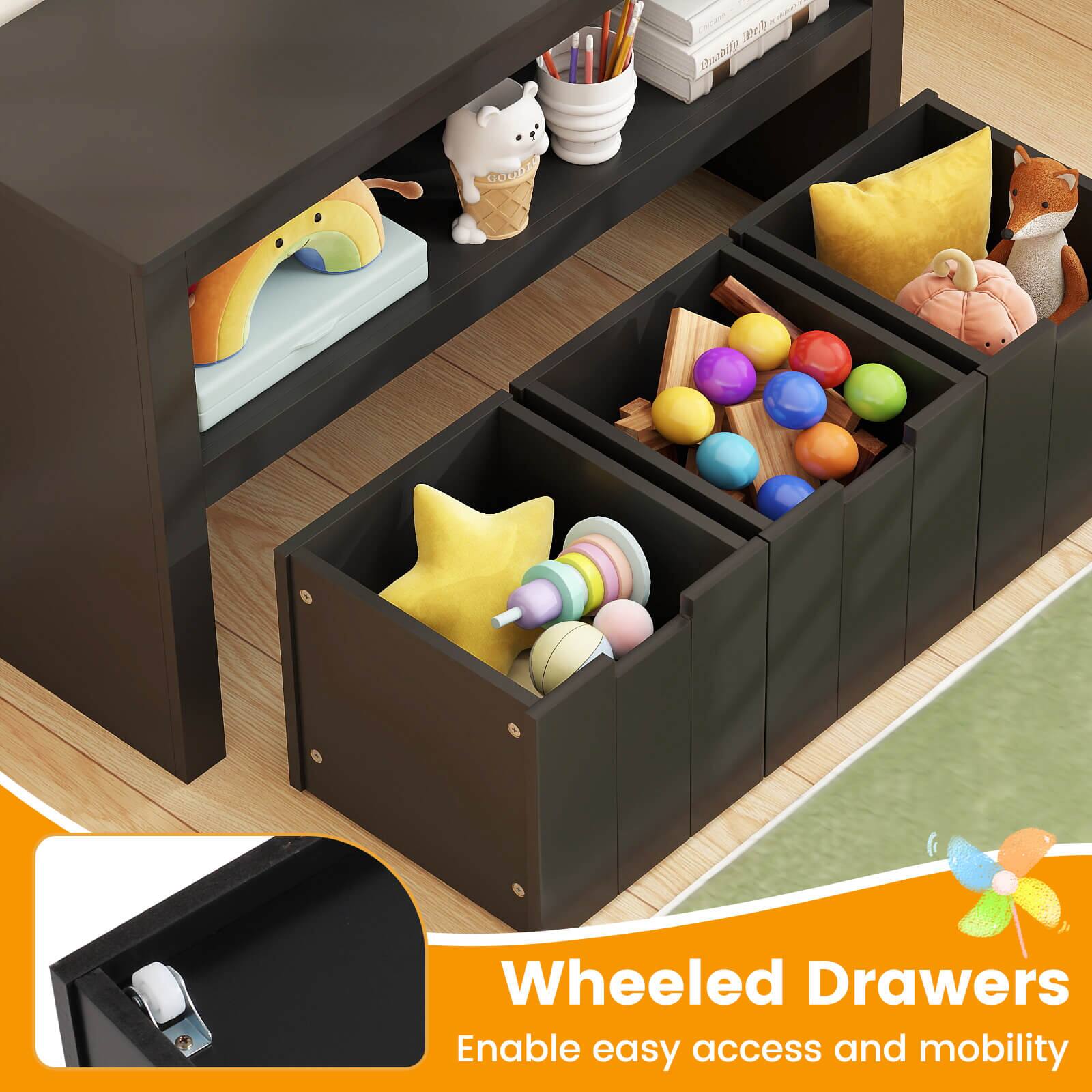 Wheeled Drawers  
Enable easy access and mobility
