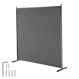 VEVOR - Room Divider, Single Panel Room Divider, 6FT Privacy Screen Indoor, Partition Divider for Room Separation - Gray