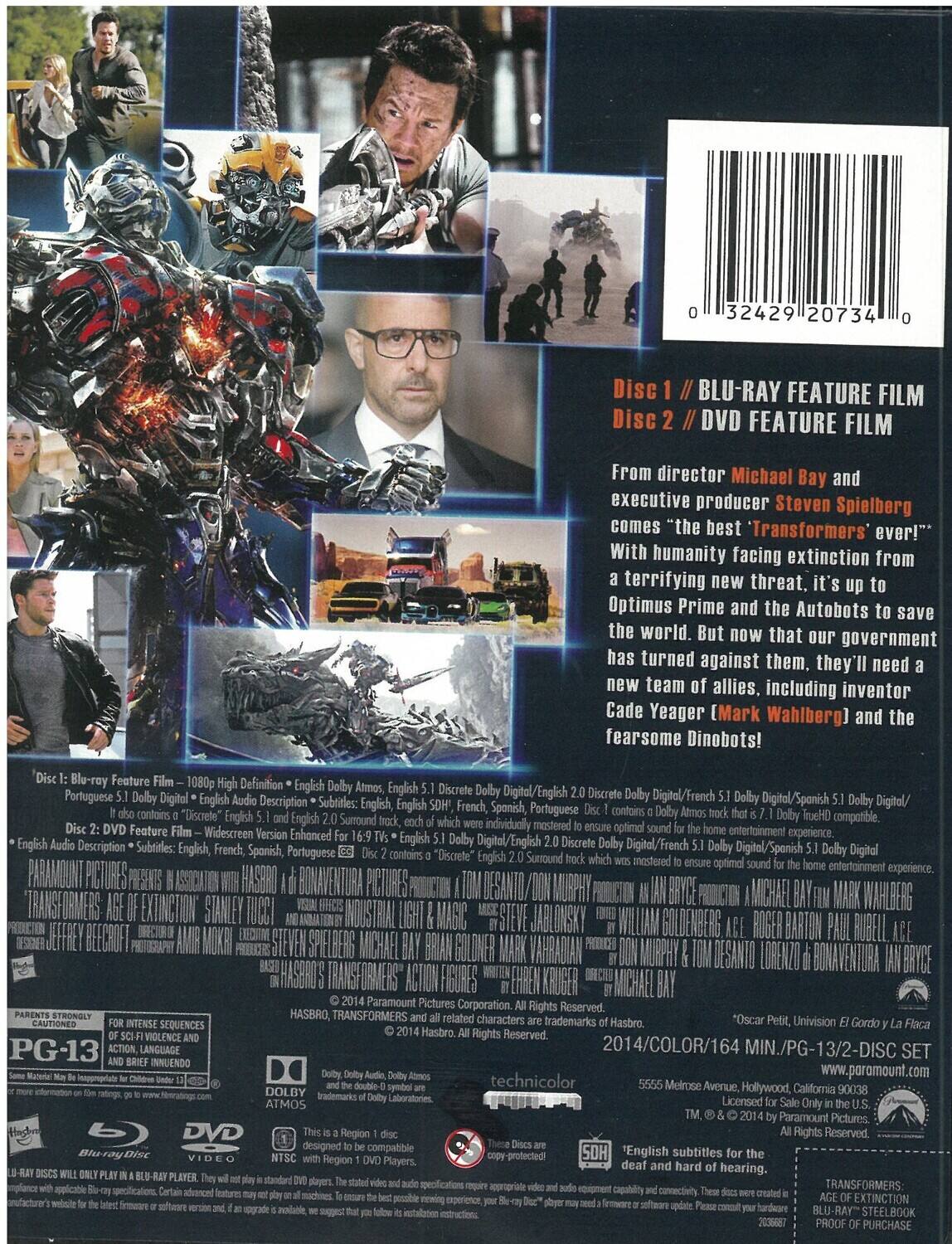 Alt View 1. Transformers: Age of Extinction (Steelbook)   - BLU-RAY.