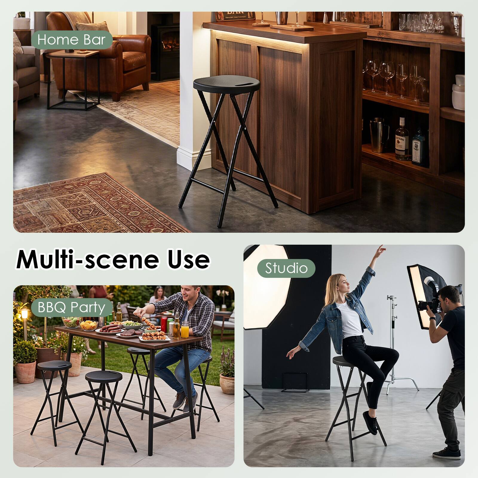 Home Bar  
Multi-scene Use  
Studio  
BBQ Party