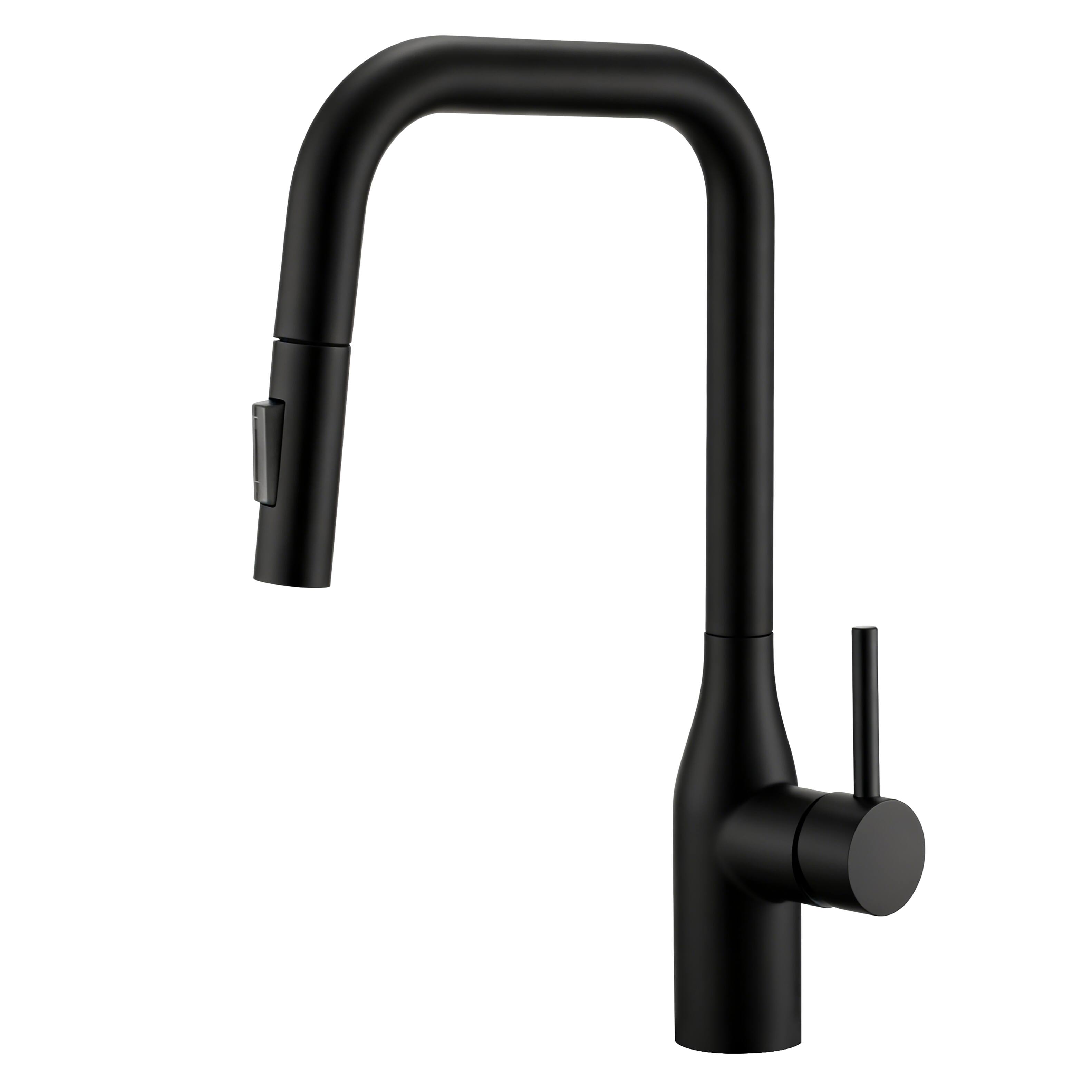 Front. Bothwa Home - Brook 15.6 - Inch Kitchen Faucet - Matt Black.