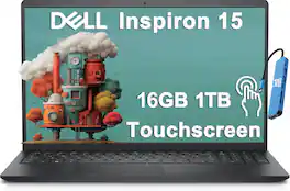 Dell - Inspiron 15 3520 15.6" FHD Touchscreen Laptop - Intel Core i5 with 16GB Memory - 1TB SSD - Numeric Keypad - Windows 11 - Carbon Black
