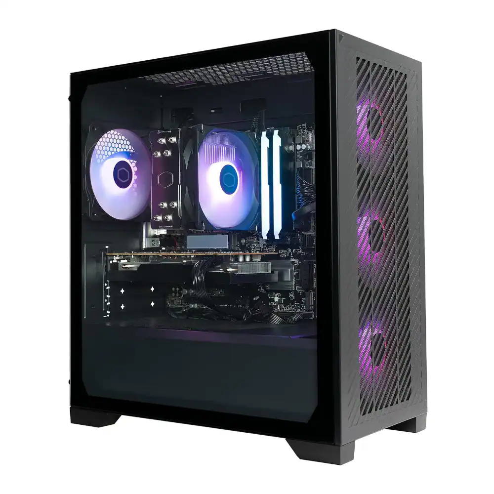 Cooler Master - Elite Pro Micro ATX Gaming PC Ryzen 5 5600G RX 6600 32GB 1TB SSD