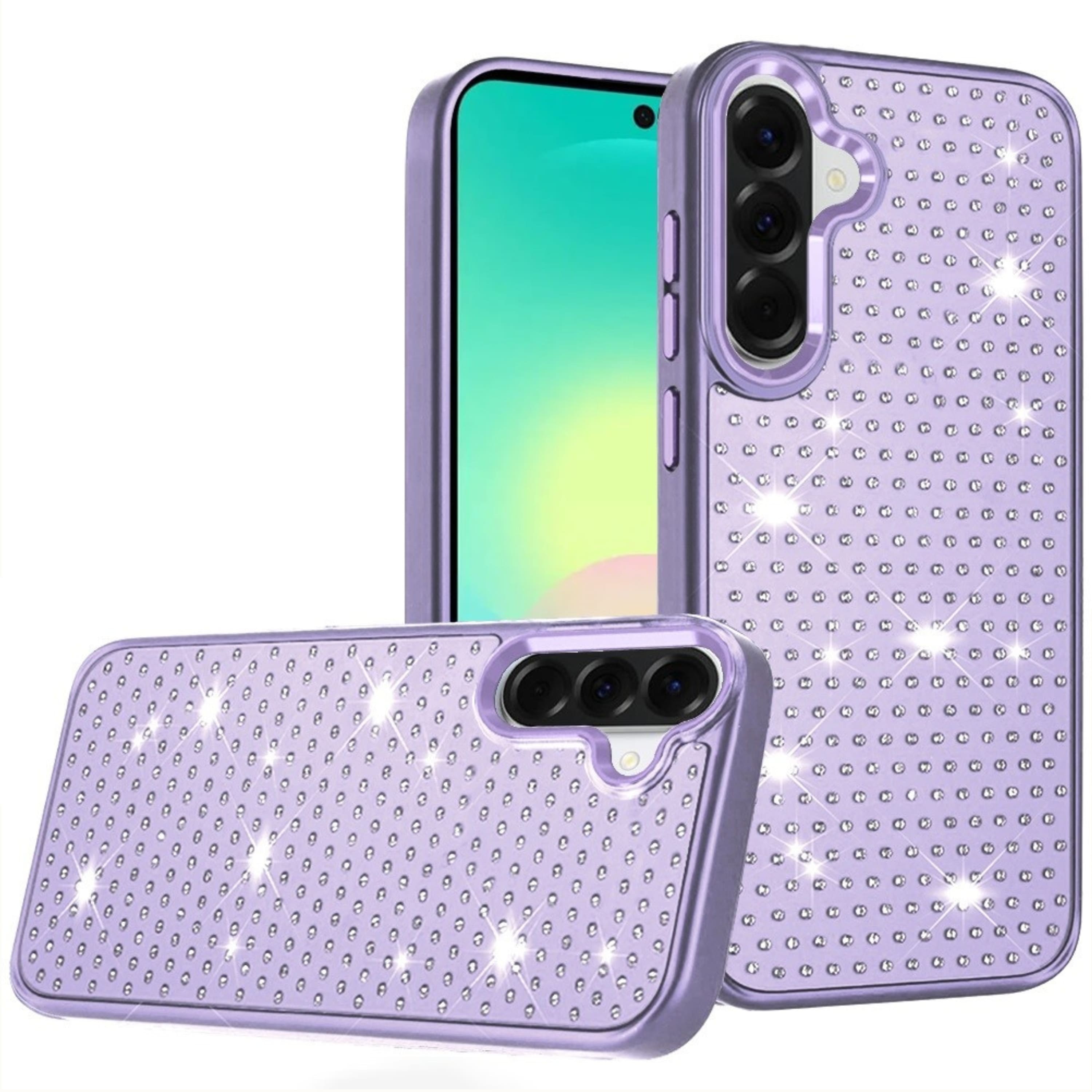 Kitcheniva - Luxury Rhinestone Crystal Case With Tempered Glass For Samsung A27 5G - Purple price history on PriceWatchPro